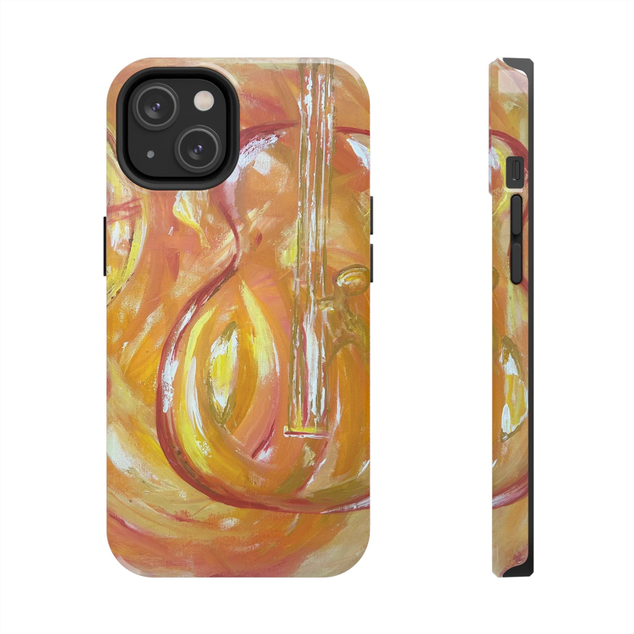 "Guitar People" Abstract Warm Guitar Art Phone Case