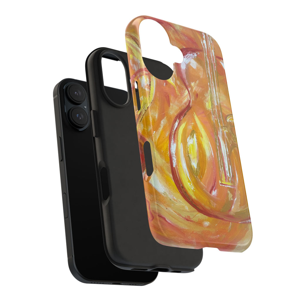 "Guitar People" Abstract Warm Guitar Art Phone Case