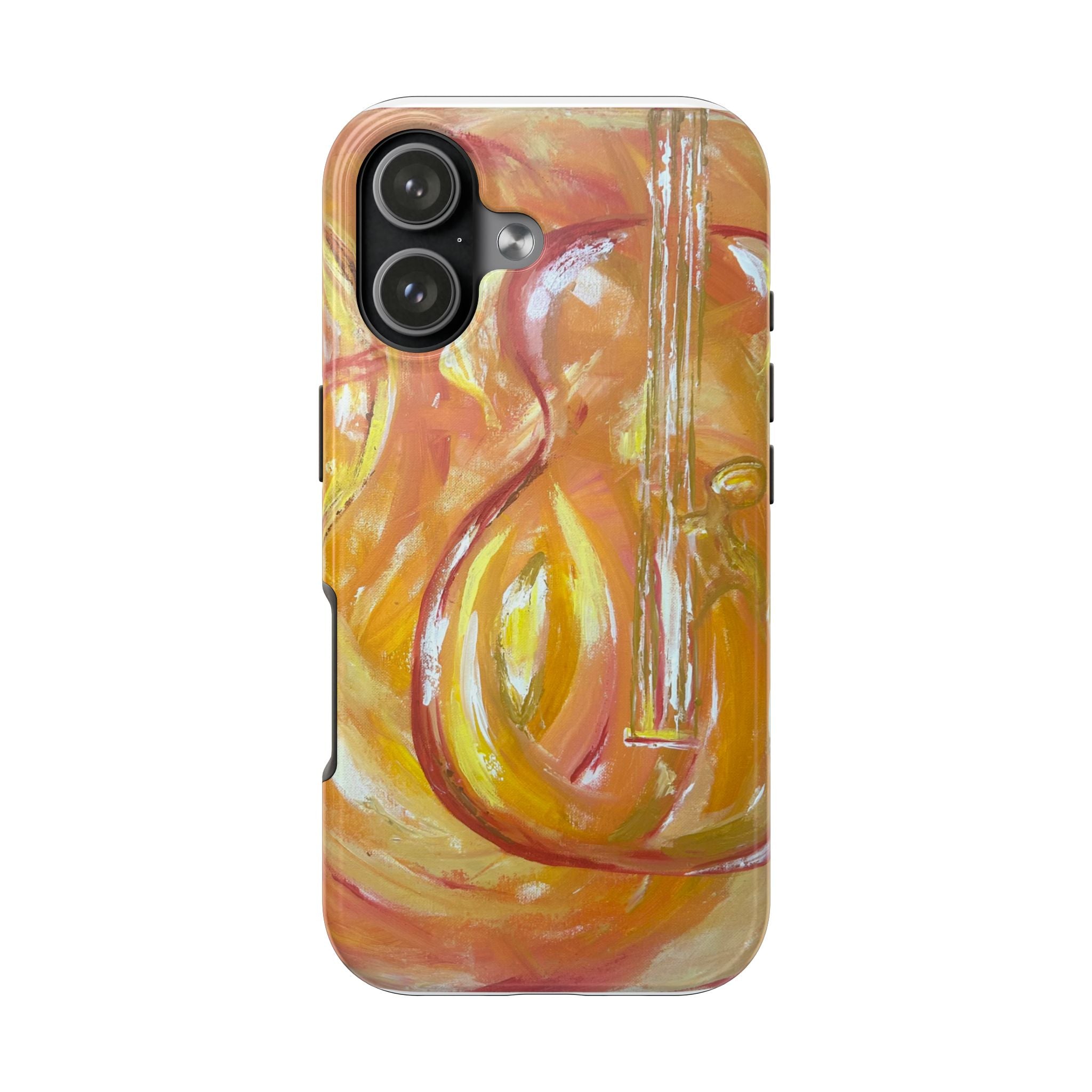 "Guitar People" Abstract Warm Guitar Art Phone Case