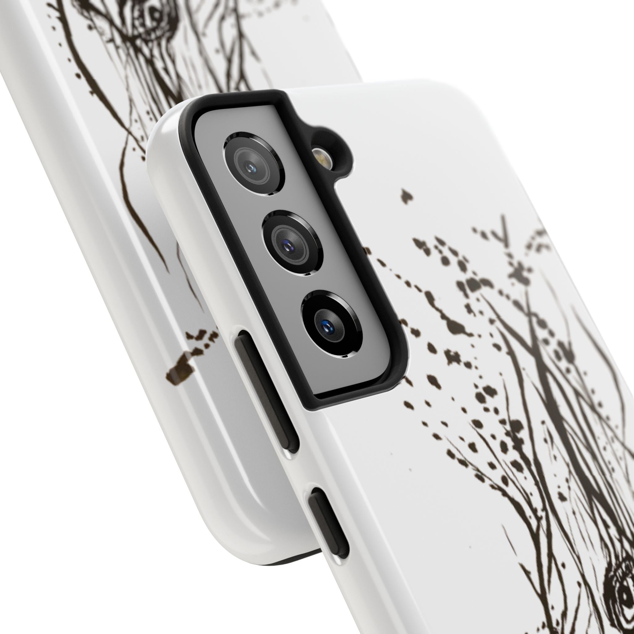 "Ink Face" Tough Phone Case — Abstract Ink Sketch Protective Cover