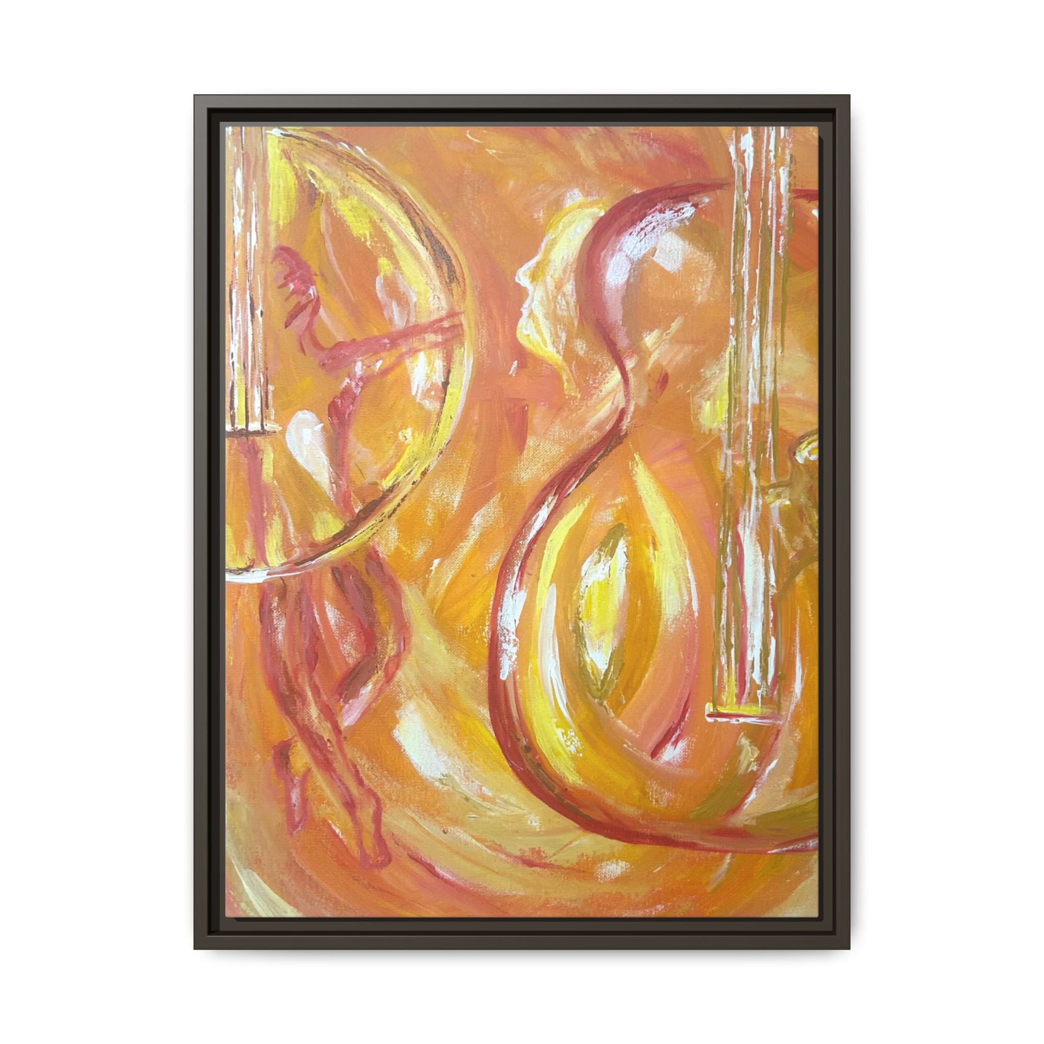 "Guitar People" Matte Framed Canvas