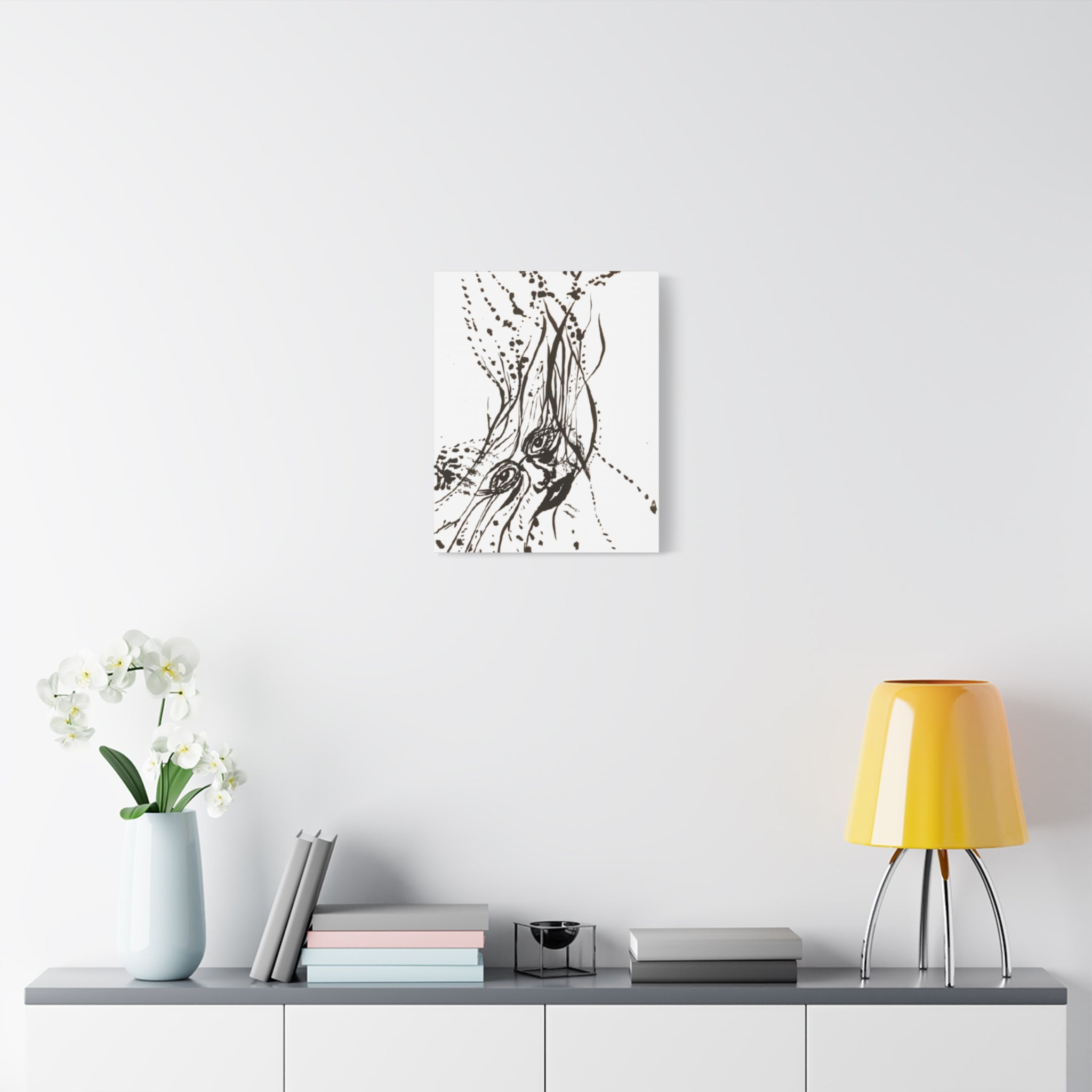 "The Ink Face" Abstract Face Art Canvas