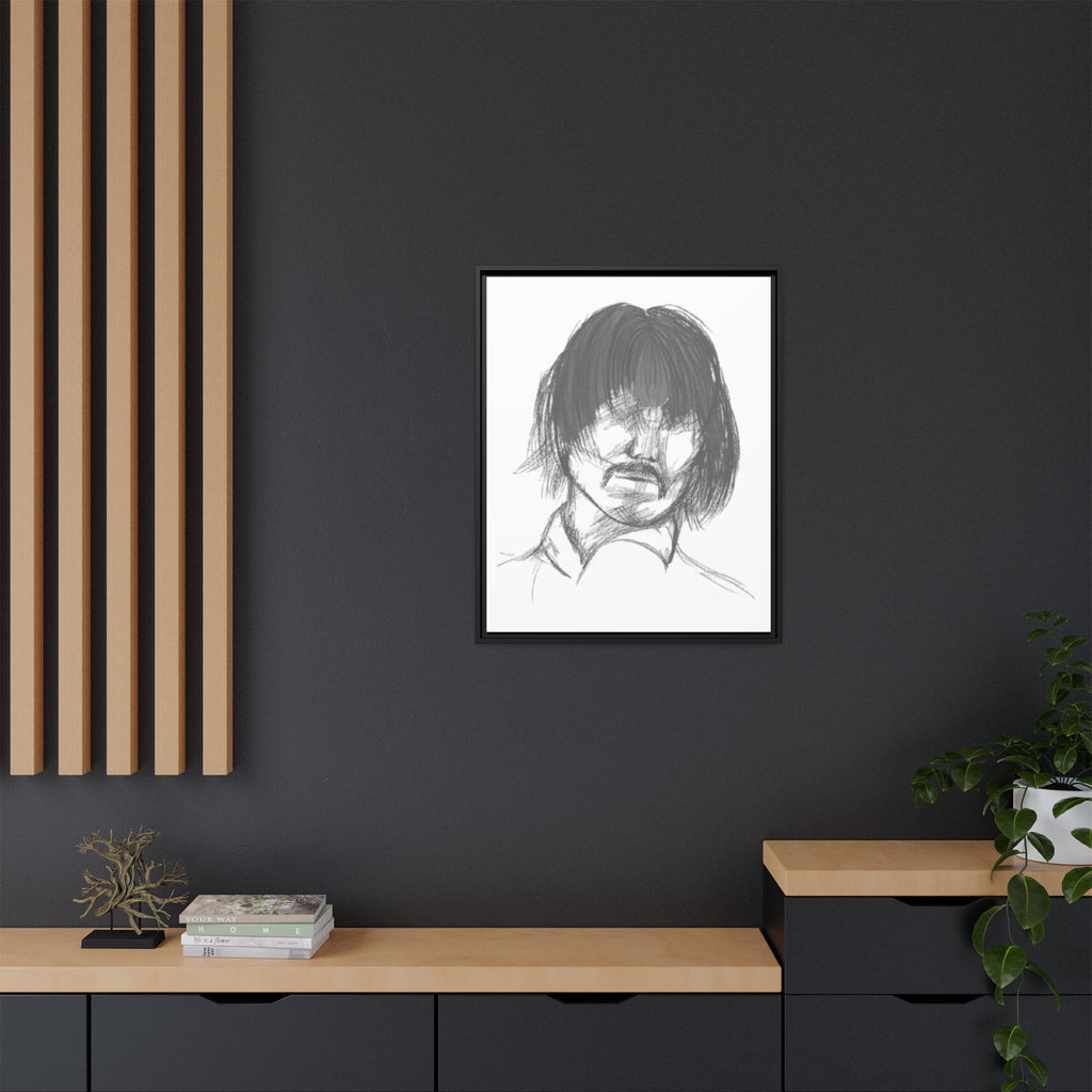 "The Man" Framed Matte Canvas Portrait