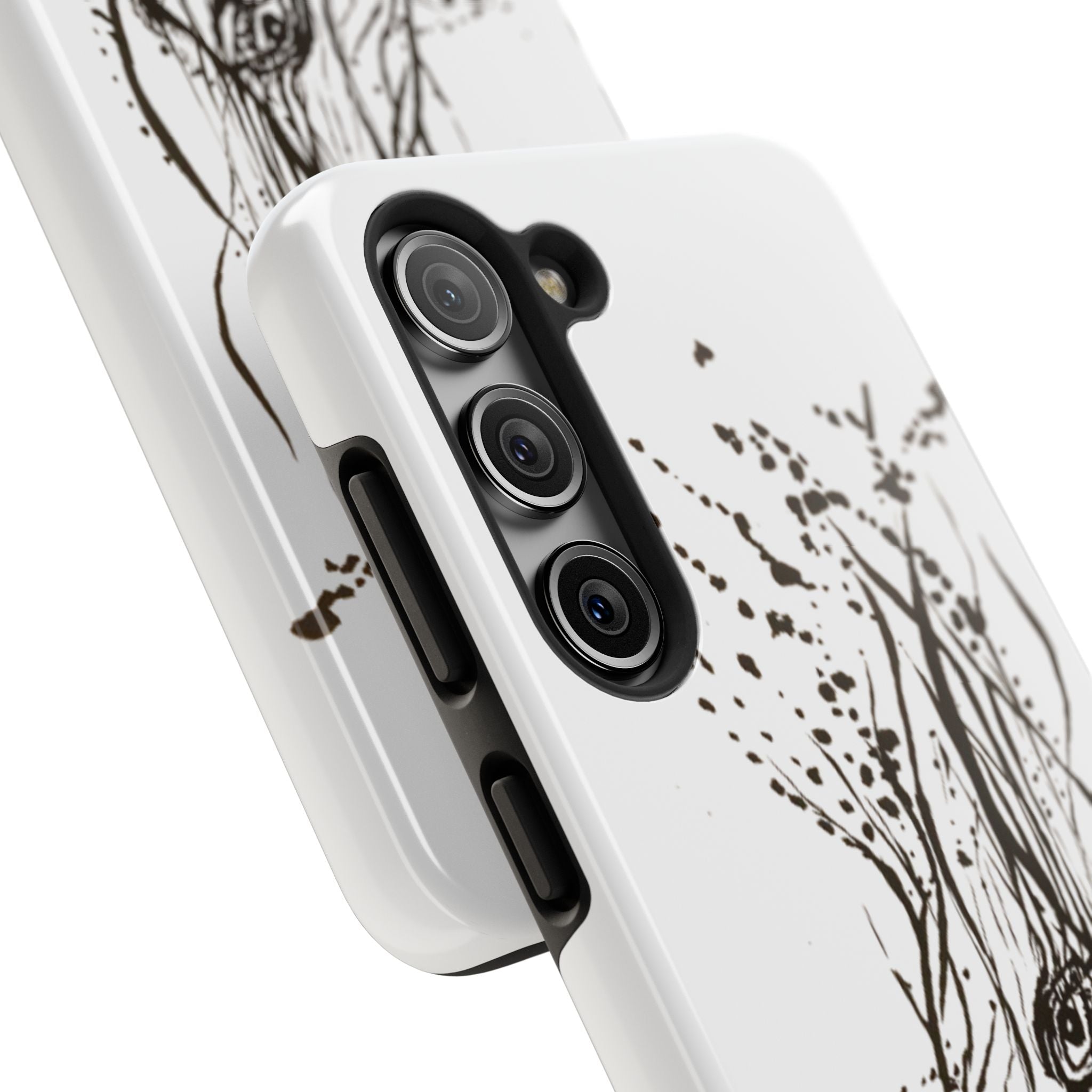 "Ink Face" Tough Phone Case — Abstract Ink Sketch Protective Cover