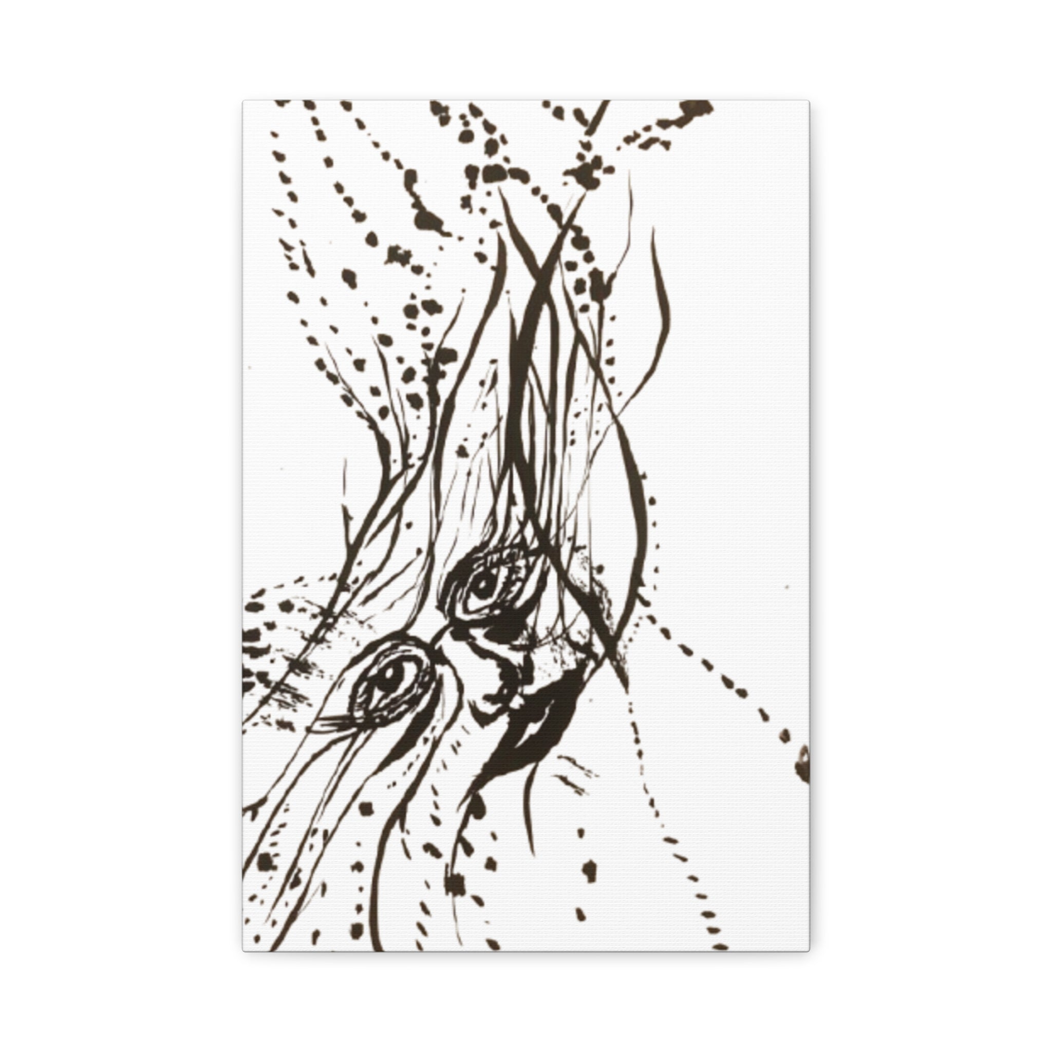 "The Ink Face" Abstract Face Art Canvas