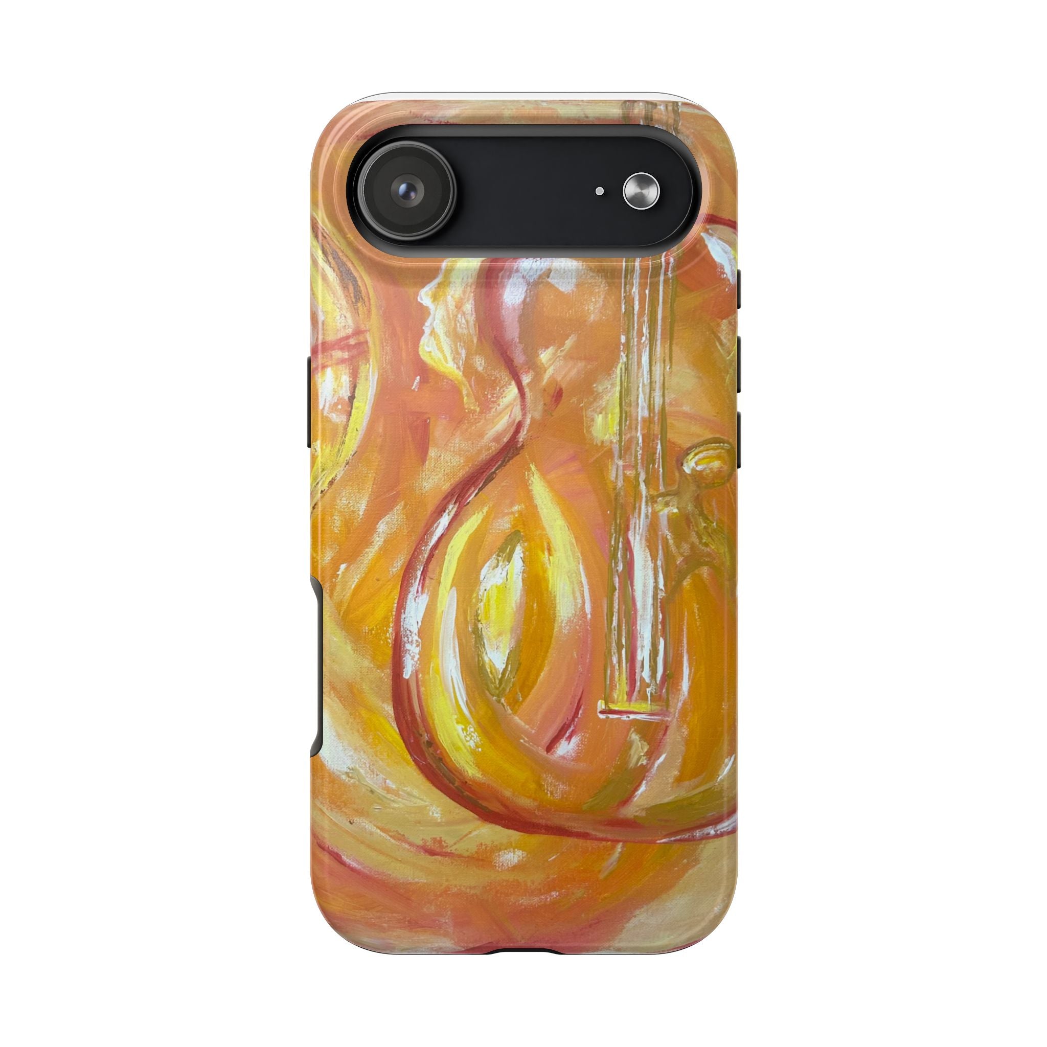 "Guitar People" Abstract Warm Guitar Art Phone Case