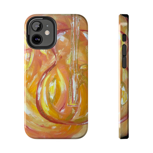 "Guitar People" Abstract Warm Guitar Art Phone Case