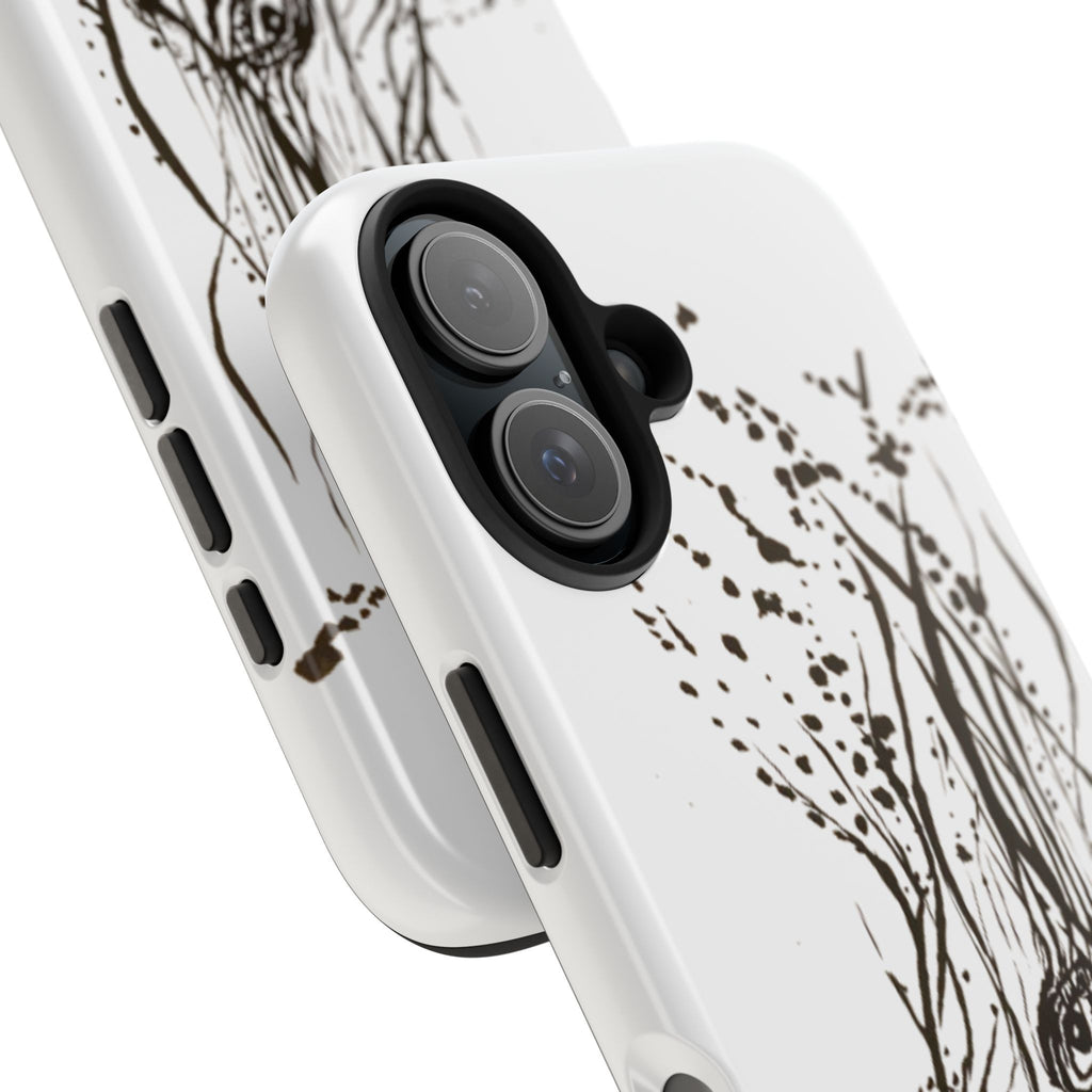 "Ink Face" Tough Phone Case — Abstract Ink Sketch Protective Cover