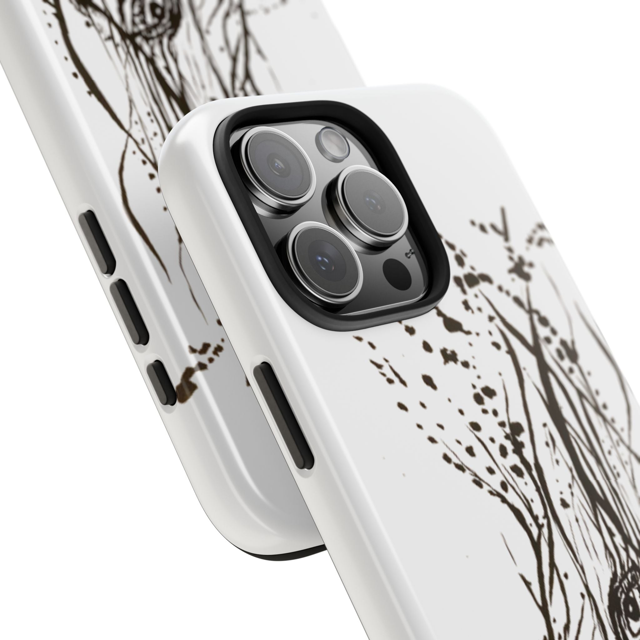 "Ink Face" Tough Phone Case — Abstract Ink Sketch Protective Cover