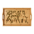 "The Figures" Engraved  Bamboo Tray