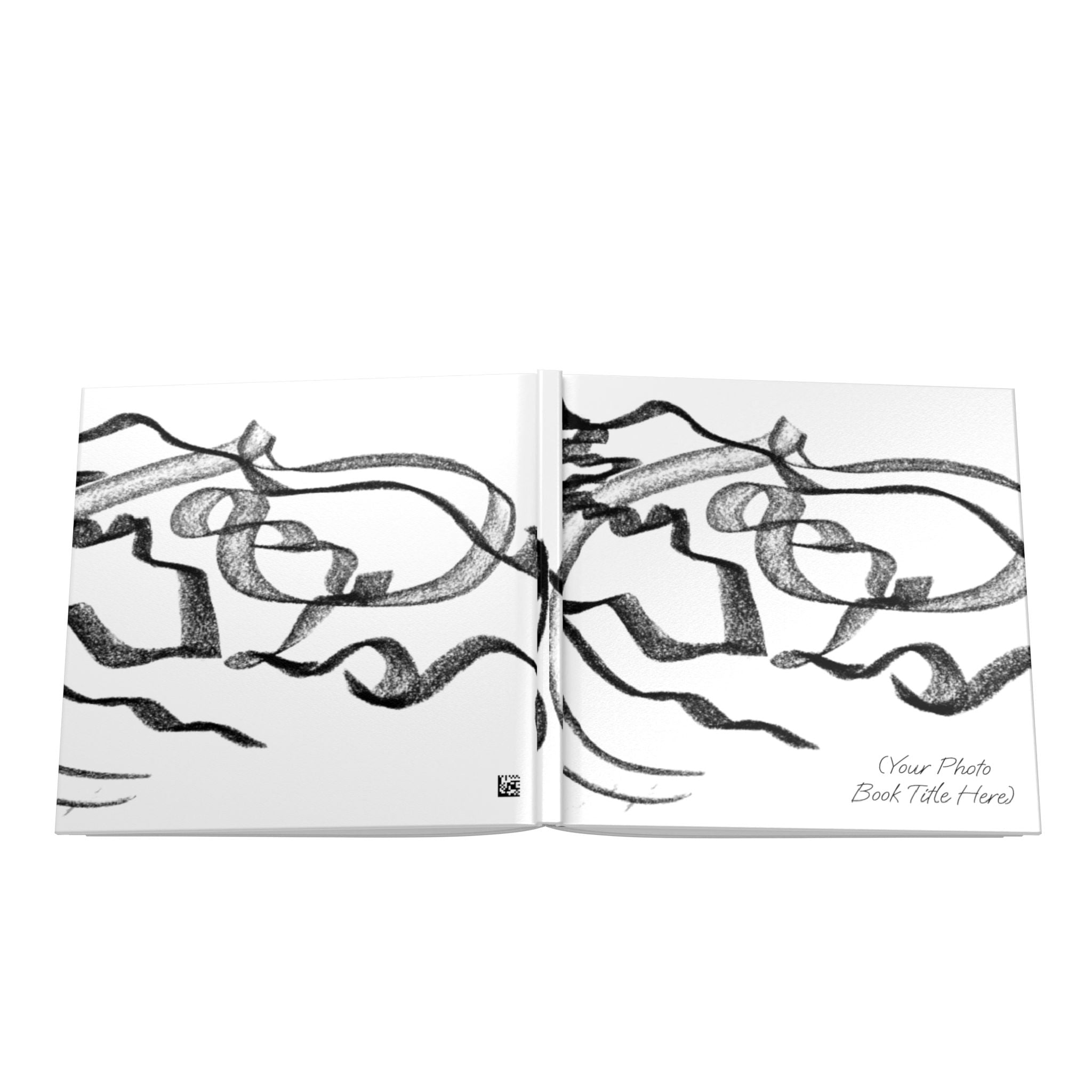 Customizable Hardcover Photo Book Abstract Sketch Print