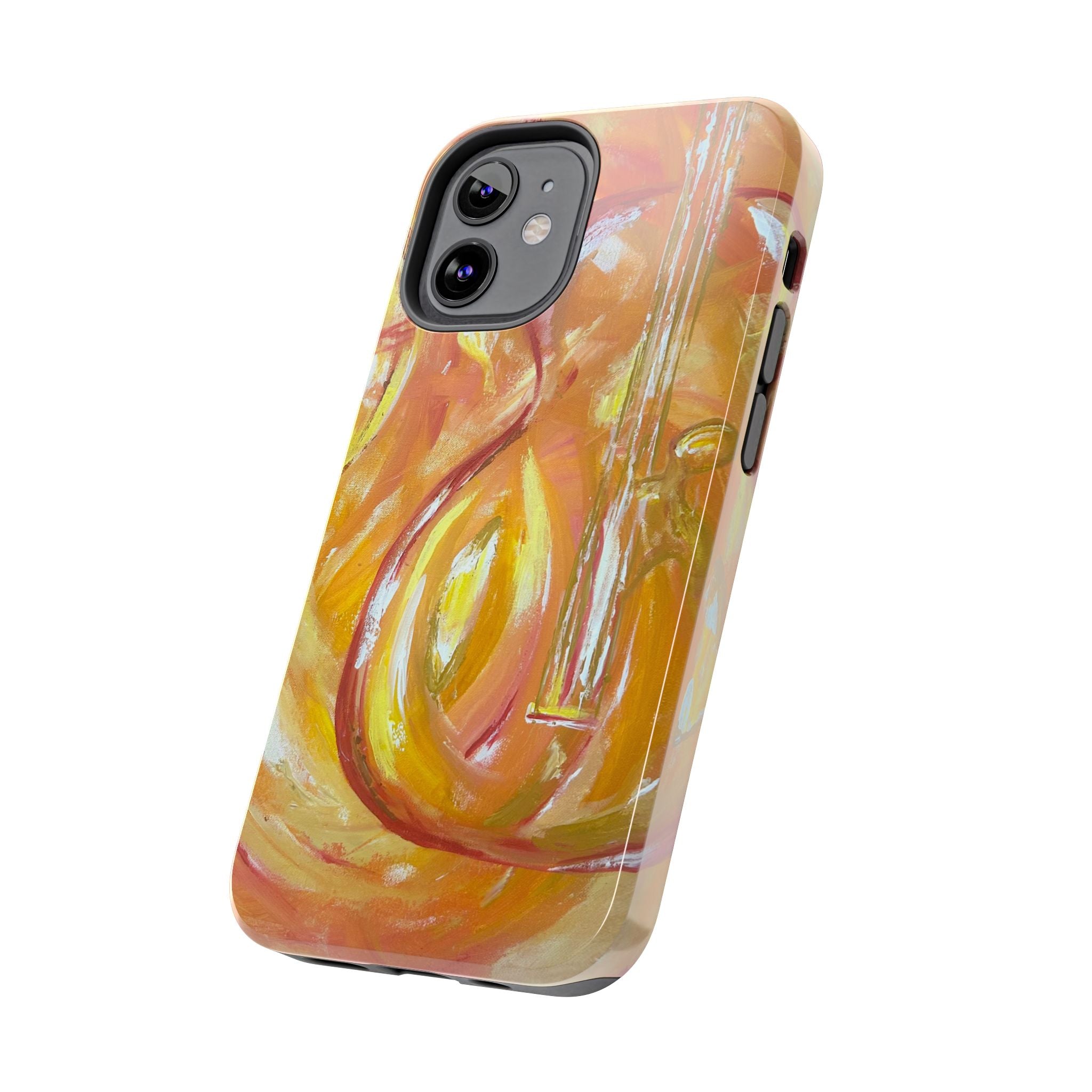 "Guitar People" Abstract Warm Guitar Art Phone Case