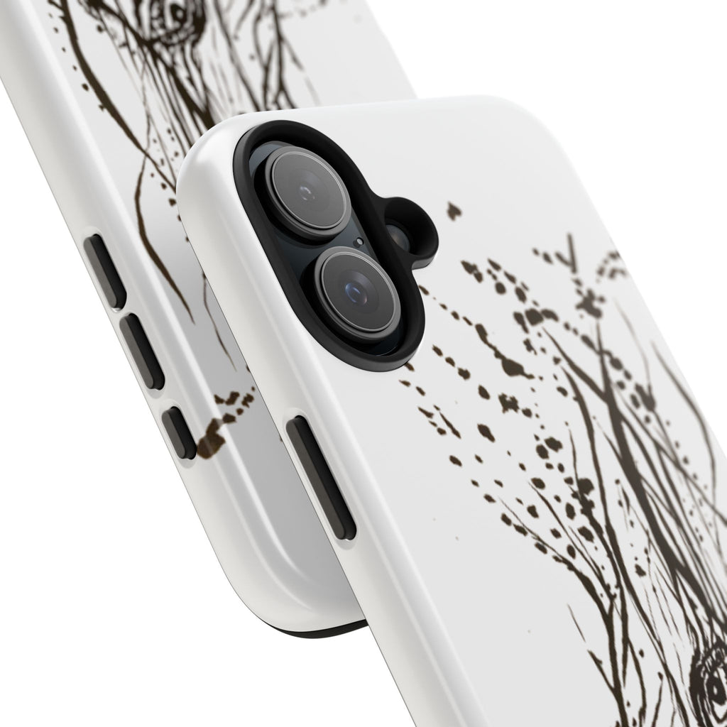 "Ink Face" Tough Phone Case — Abstract Ink Sketch Protective Cover