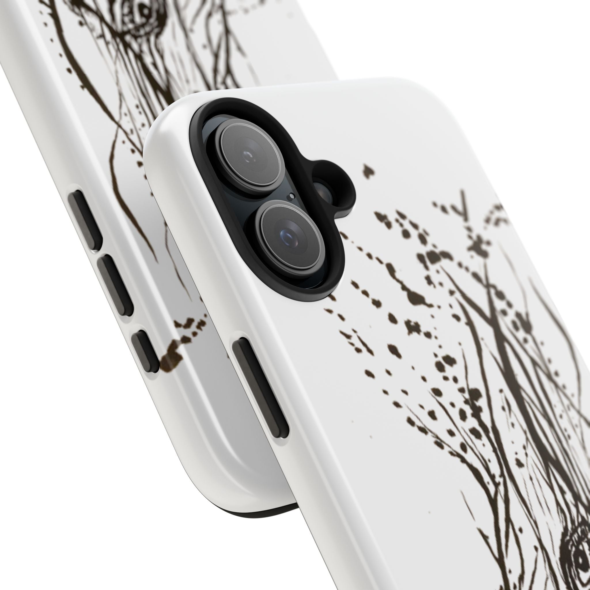 "Ink Face" Tough Phone Case — Abstract Ink Sketch Protective Cover
