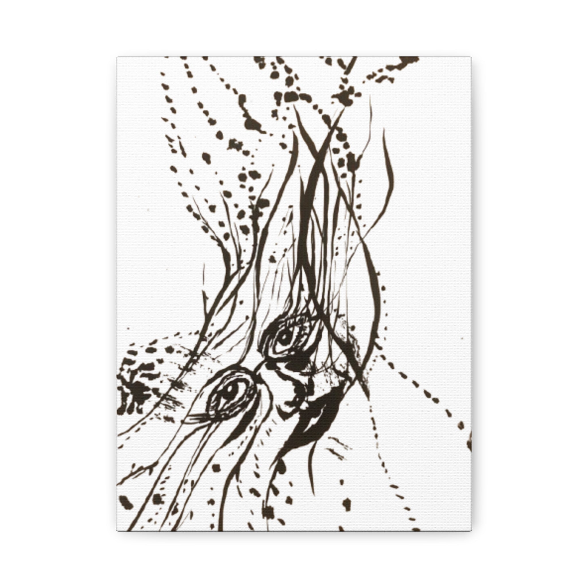 "The Ink Face" Abstract Face Art Canvas