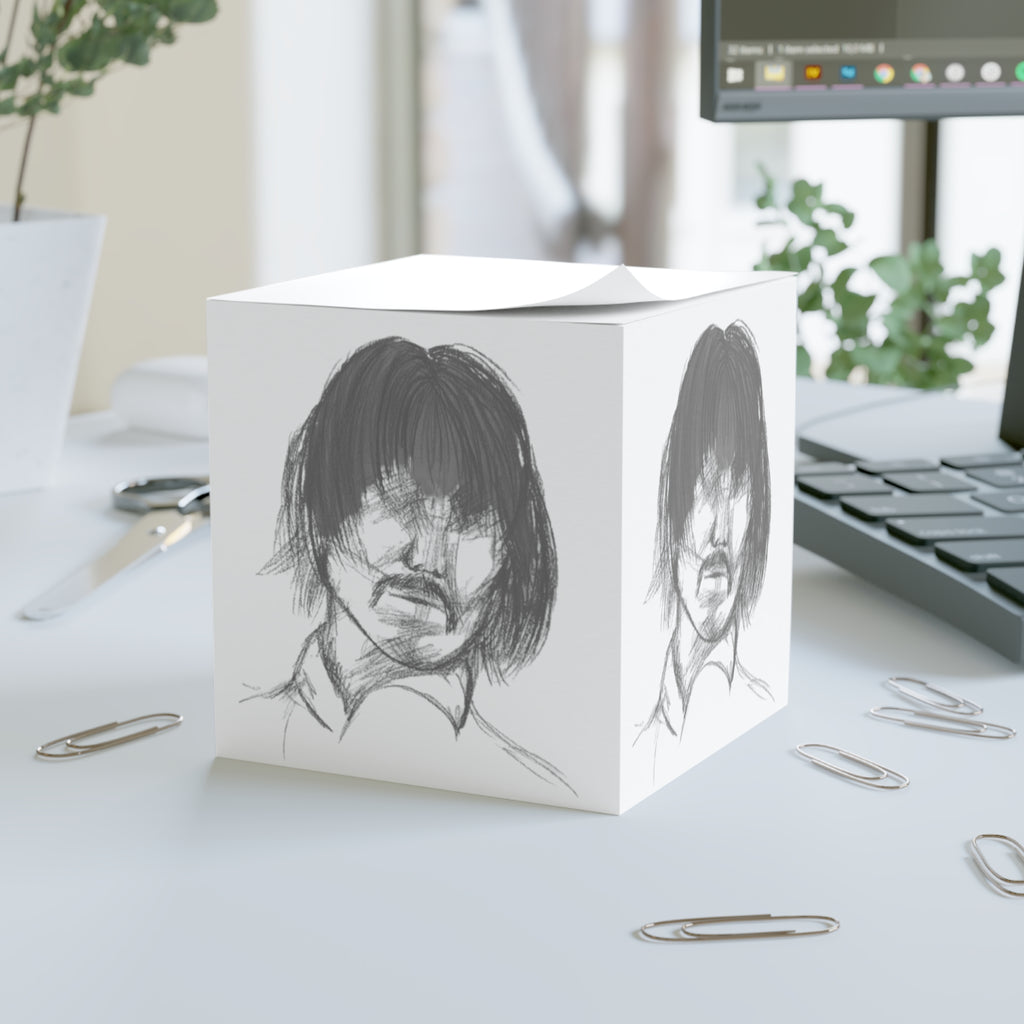 "The Man" Sketch Portrait Note Cube