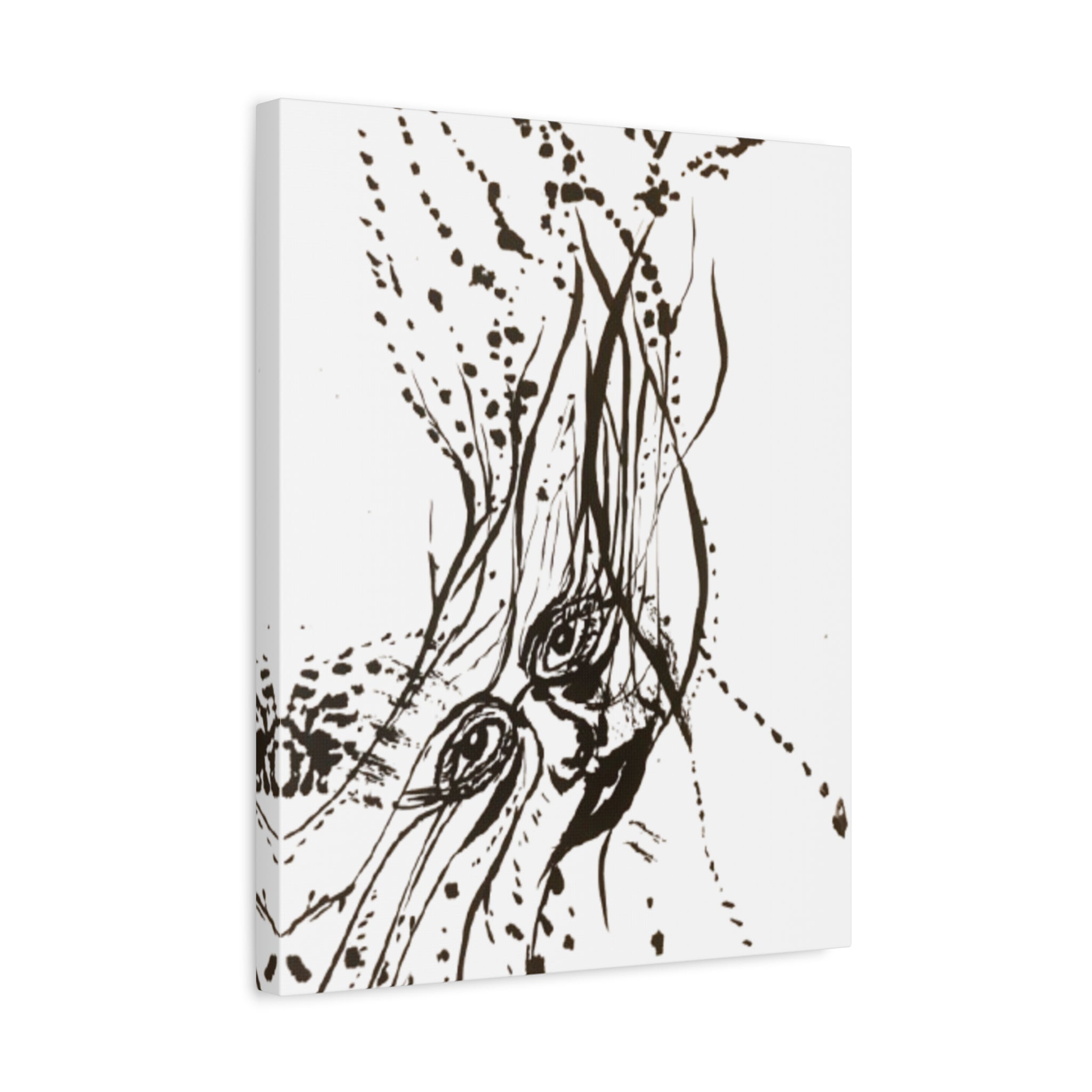 "The Ink Face" Abstract Face Art Canvas