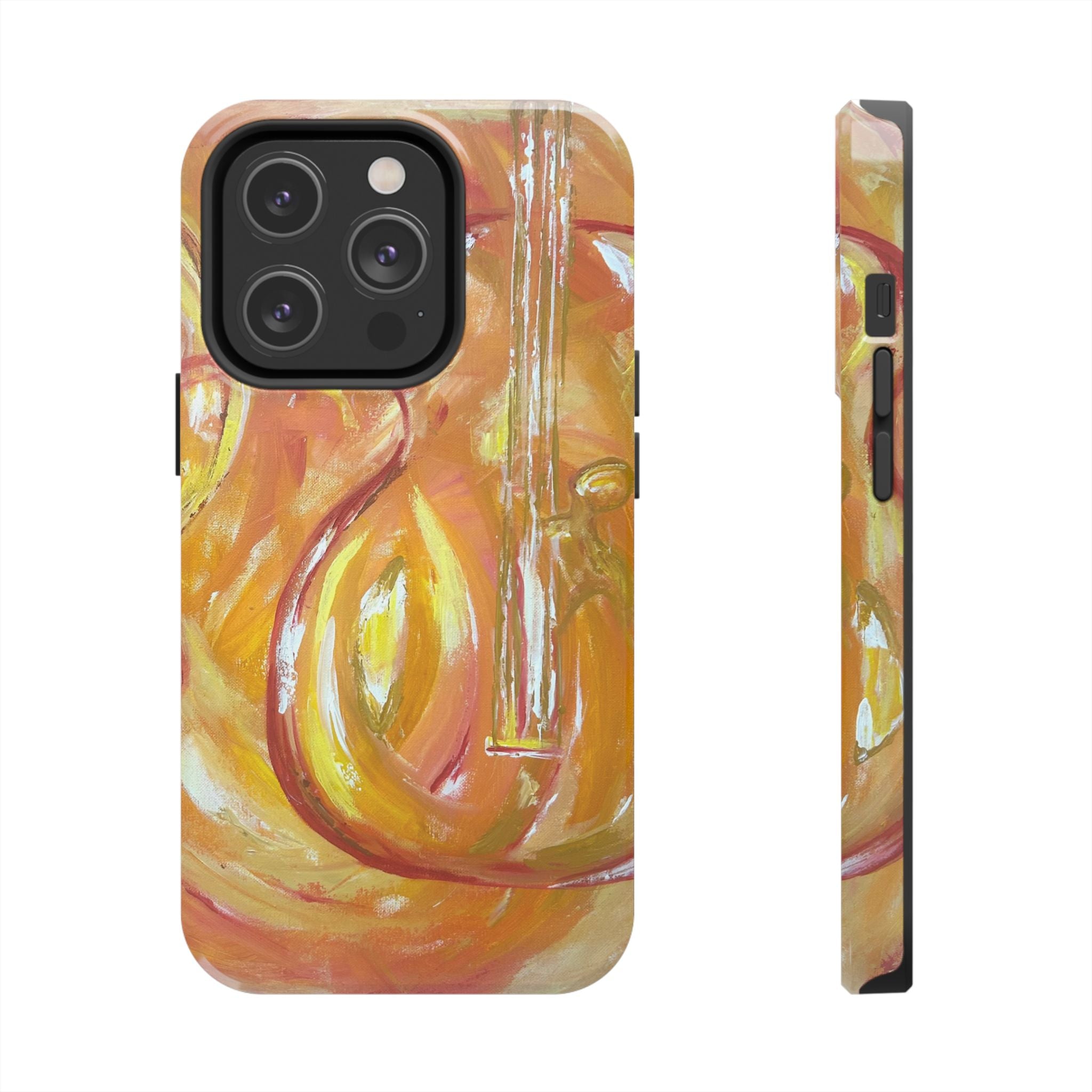 "Guitar People" Abstract Warm Guitar Art Phone Case