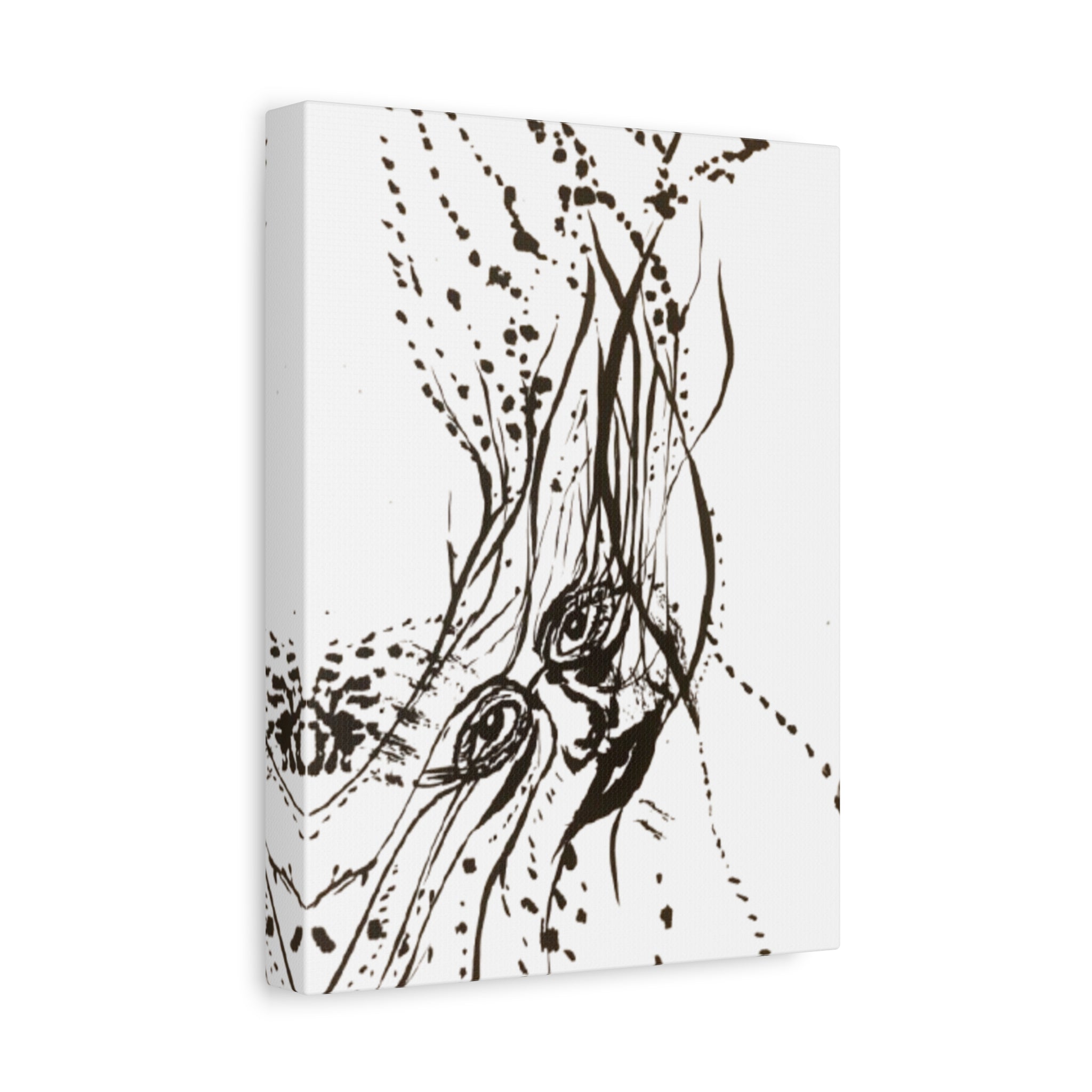 "The Ink Face" Abstract Face Art Canvas