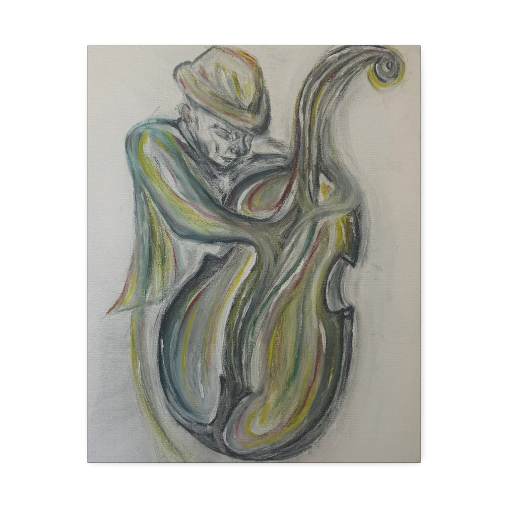 "The Jazz Player" Hand-Drawn Art Canvas