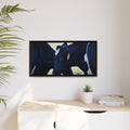 "Tilted Cow" Matte Framed Canvas