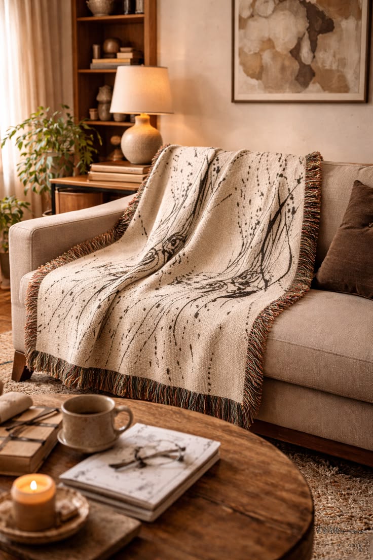 "Twin Faces" Woven Blanket